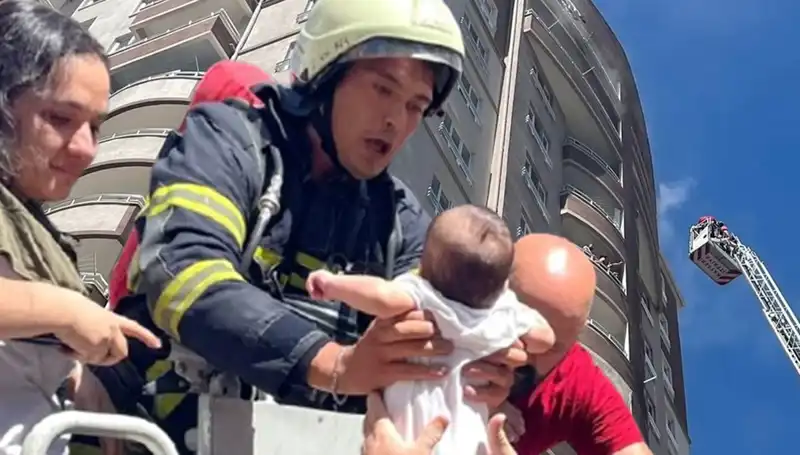 Kayseri'de 14 Katlı Binada Korkutan Yangın: Mahalle Sarsıldı