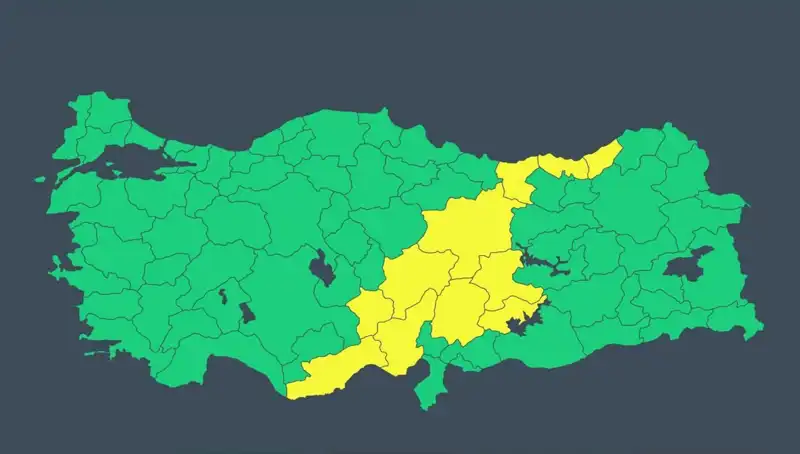 11 İlde Beklenen Şiddetli Fırtına ve Sağanak Yağış Uyarısı