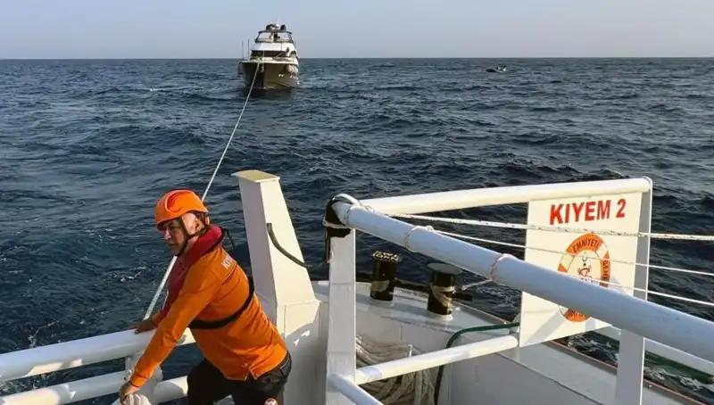 Marmaris Açıklarında Sürüklenen Tekne Dramı: Kahramanlar İşi Başardı